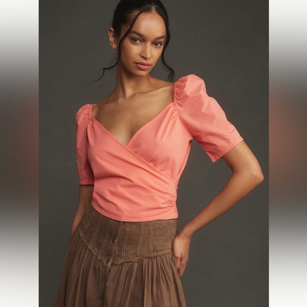 NWT Anthropologie  puff sleeve top